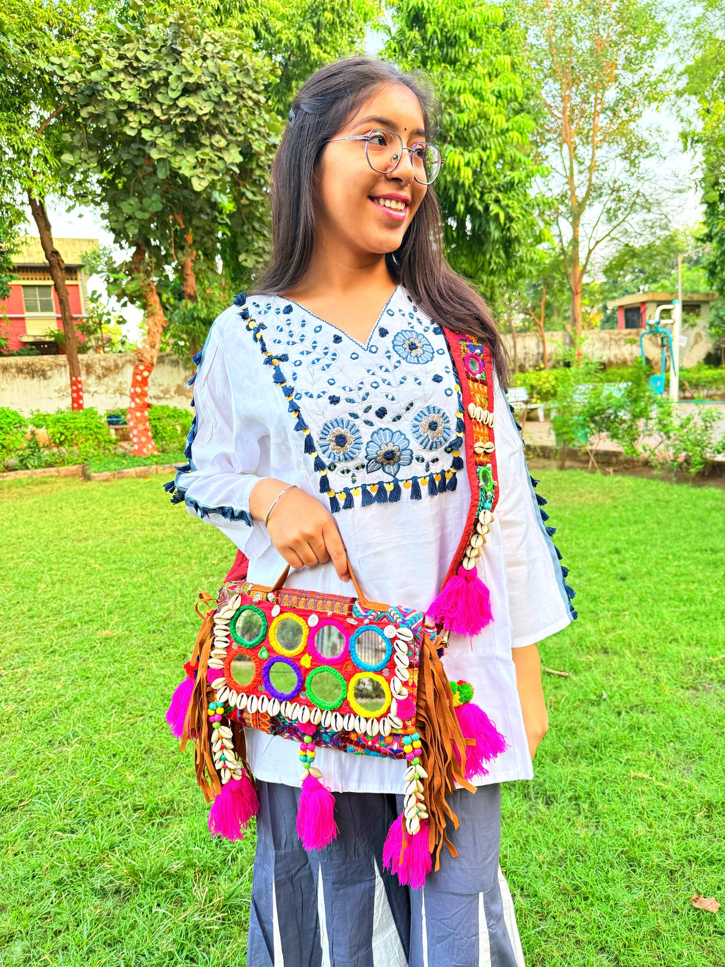 SITARA SAAZ ✨ BANJARA BOHO SLING BAG WITH BELT