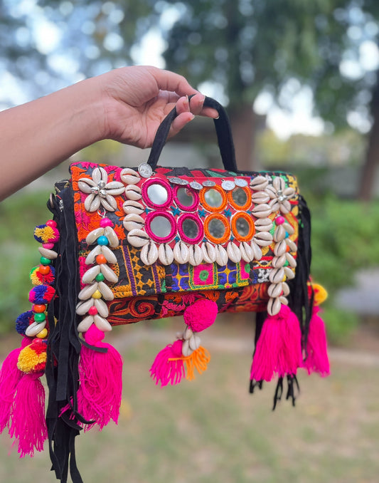 ANJANI BOHO BAG with belt BLACK COLOR ✨