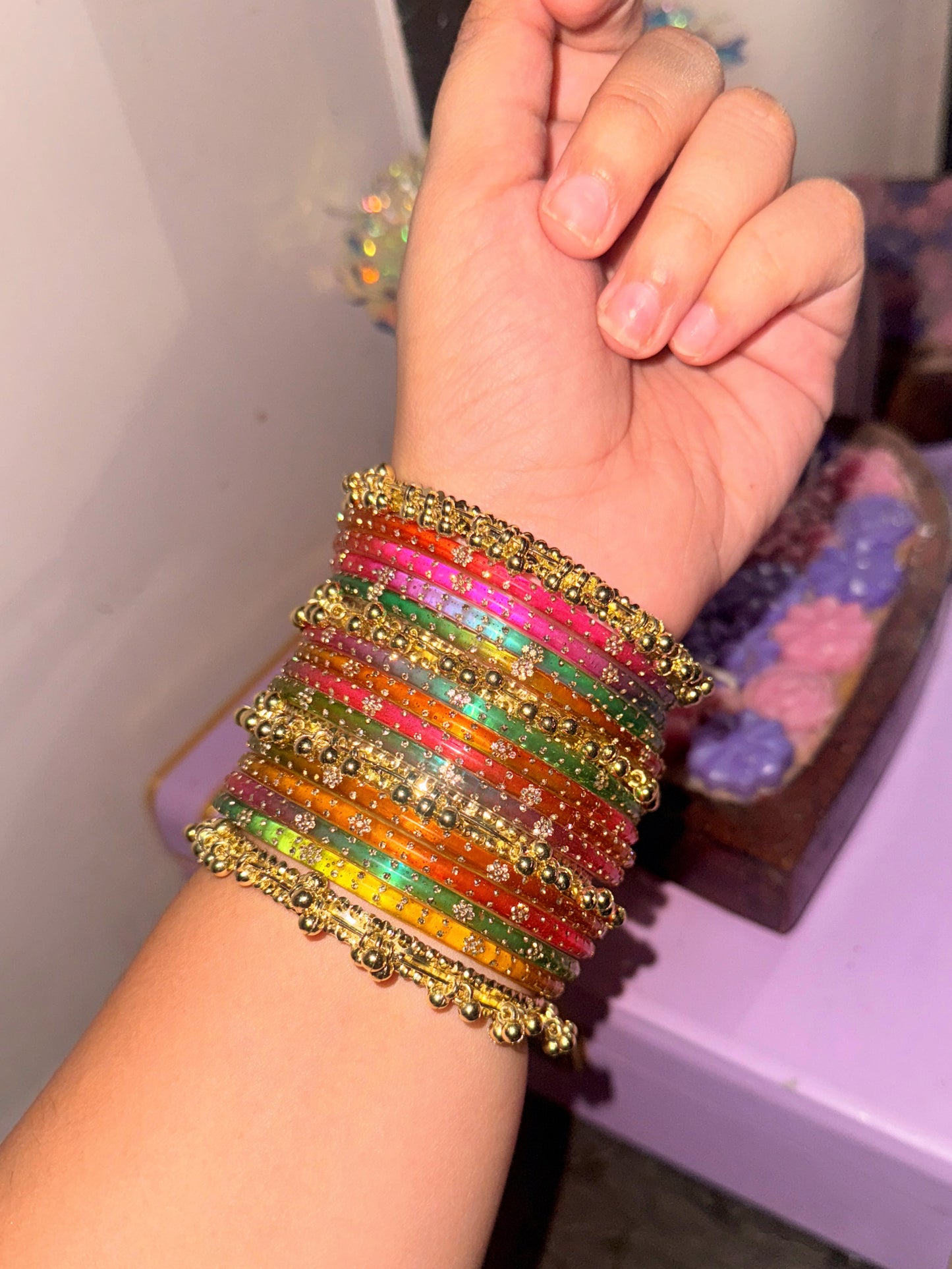 MULTI RAINDROP KASHMIRI BANGLES