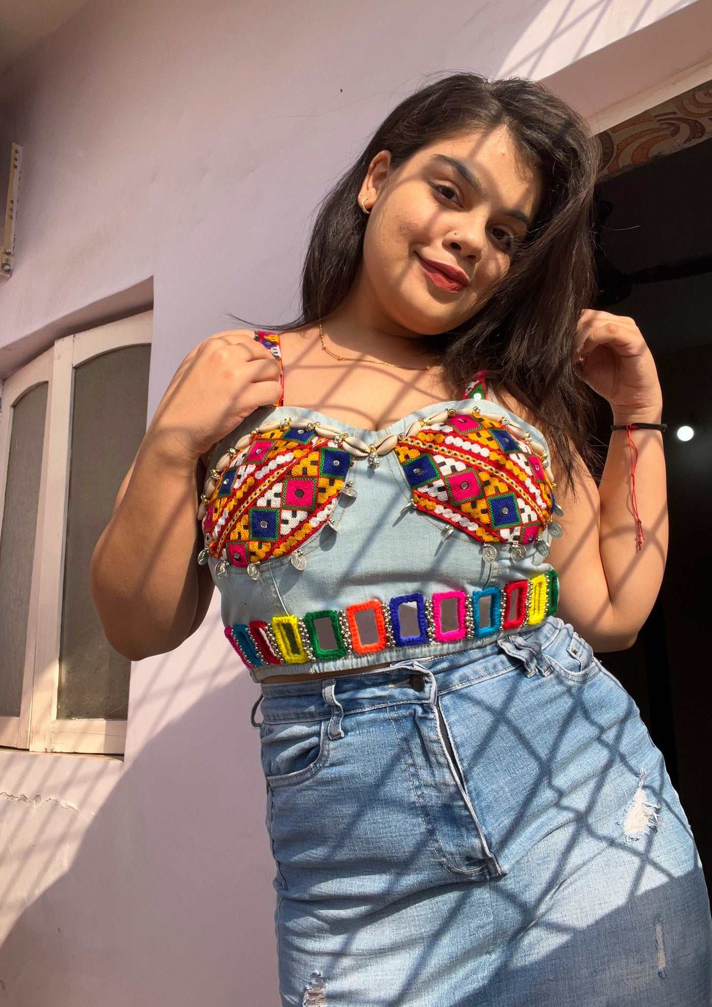 Boho Denim Bustier 🤌🏼✨