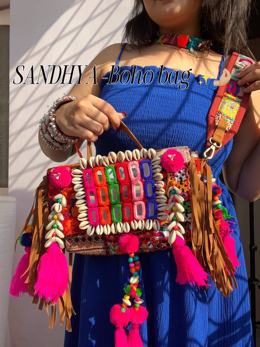 Sandhya Mirror Banjara bag with belt