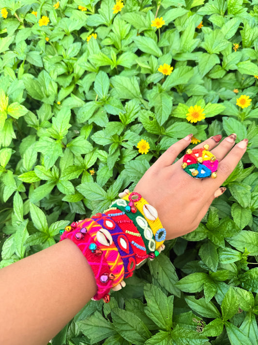 RAGINI BANGLES SET - set of 6 adjustable bangles 🦩✨