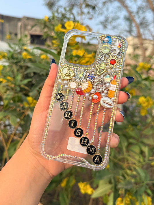 Angelic charm phone cover with NAME CUSTOMISED