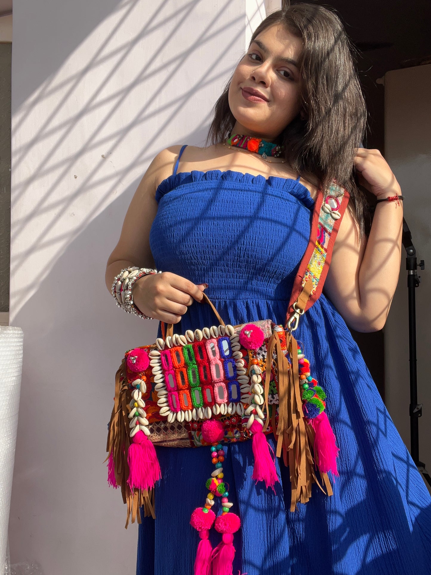 Sandhya Mirror Banjara bag with belt