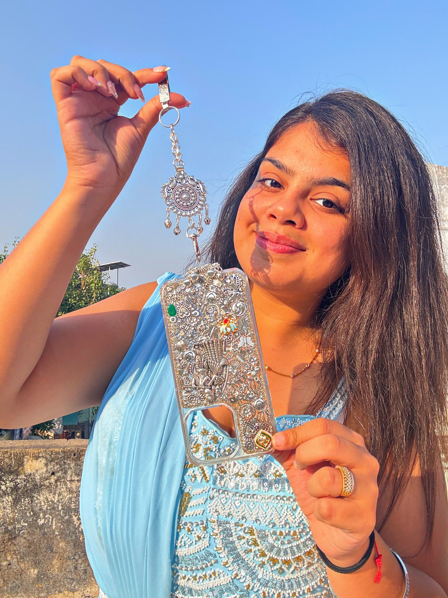 RADHA KRISHNA PHONE COVER WITH WAIST HOOK ✨❤️