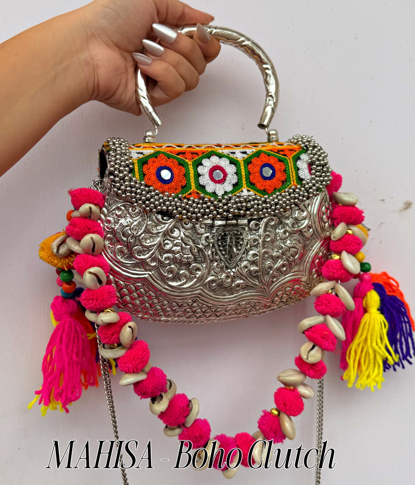 MAHISA- Boho Brass Clutch ✨