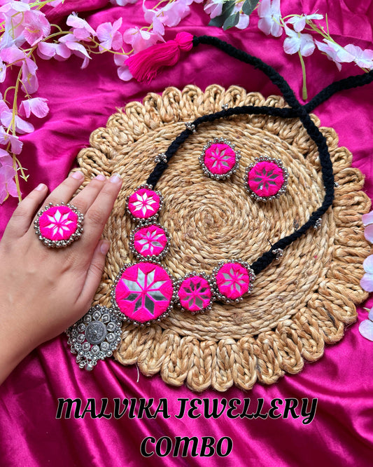 MALVIKA - JEWELLERY COMBO necklace with ring ✨