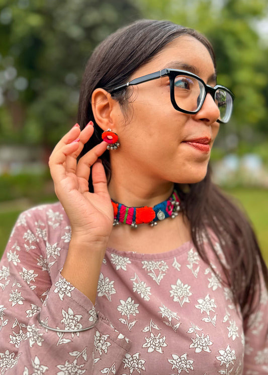 RANG RAGINI choker and earrings set