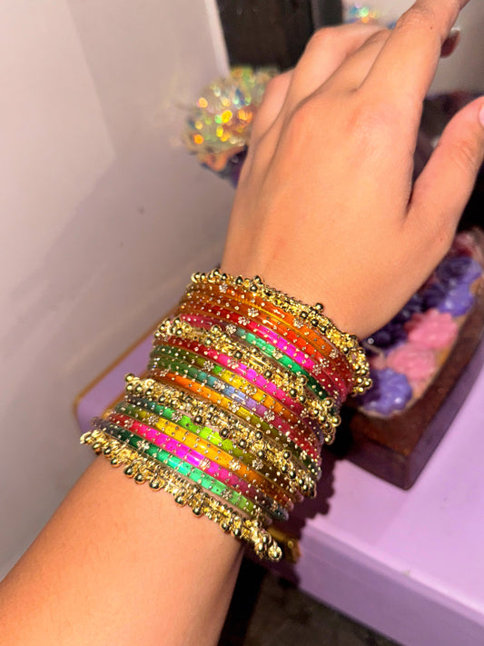 MULTI RAINDROP KASHMIRI BANGLES
