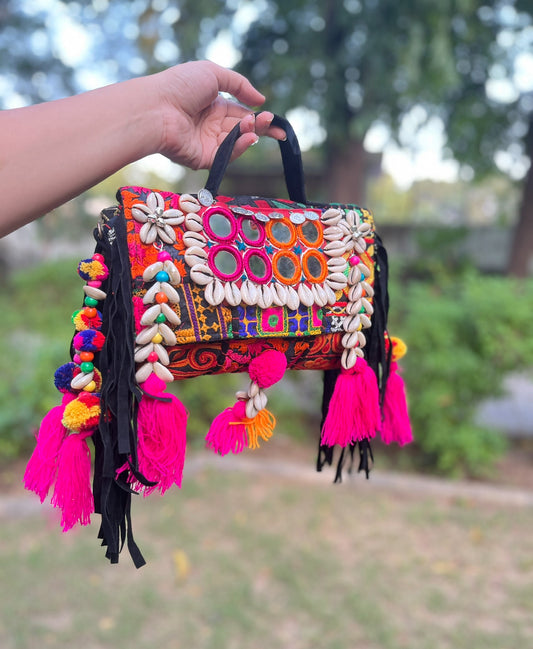 ANJANI BOHO BAG with belt BLACK COLOR ✨