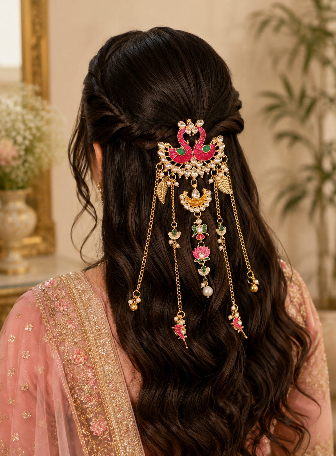 Swan hair accessory