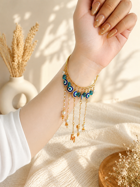 Evil eye Initial Bracelet Rakhi (mention initial in notes) 🧿