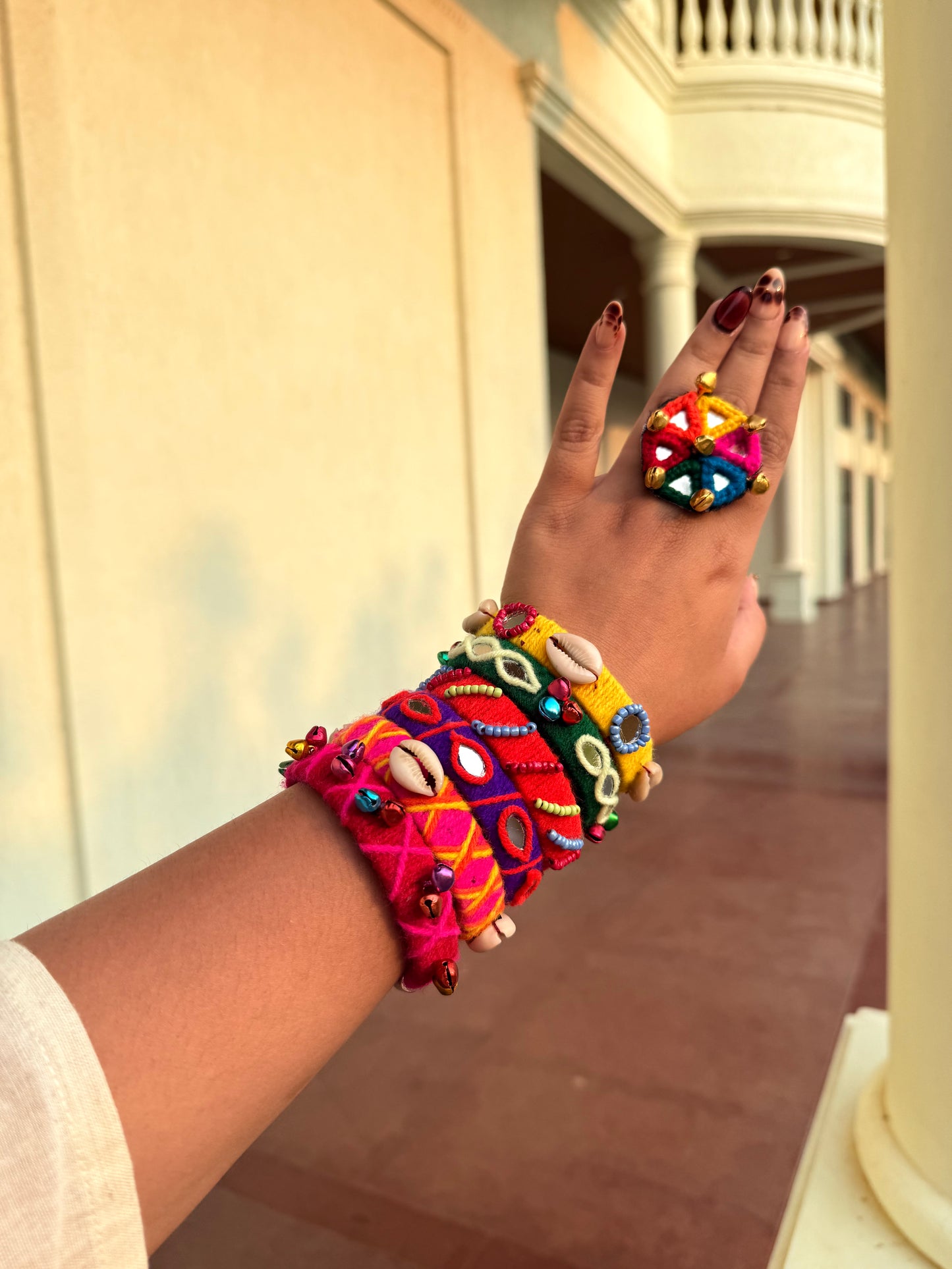 RAGINI BANGLES SET - set of 6 adjustable bangles 🦩✨