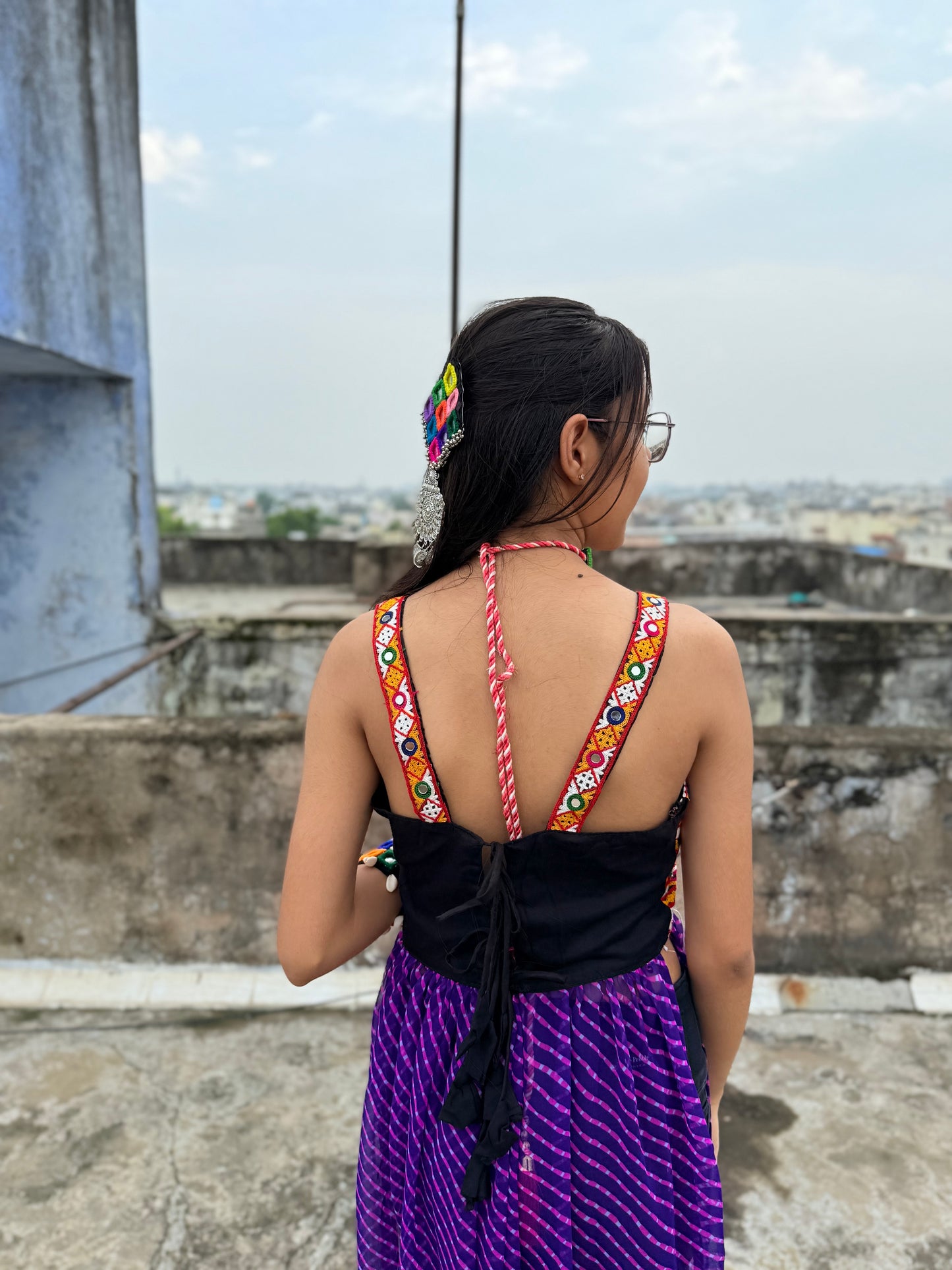 BOHO KUDDI - Strappy Criss Cross back kurti - Purple 💟✨