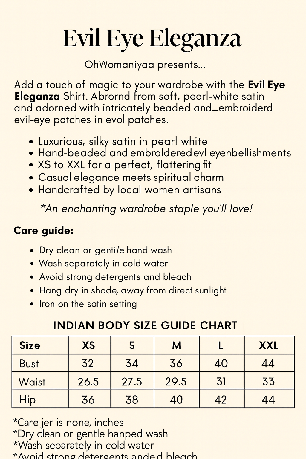 NO NAZAR - EVIL EYE ELEGANZA BEADED SHIRT 🧿🪬