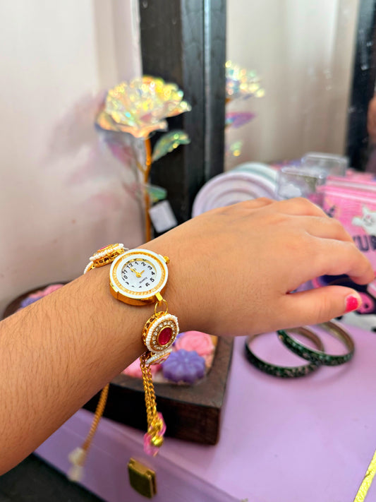 Heer kundan watch (special for kids/ thin wrist ✨)