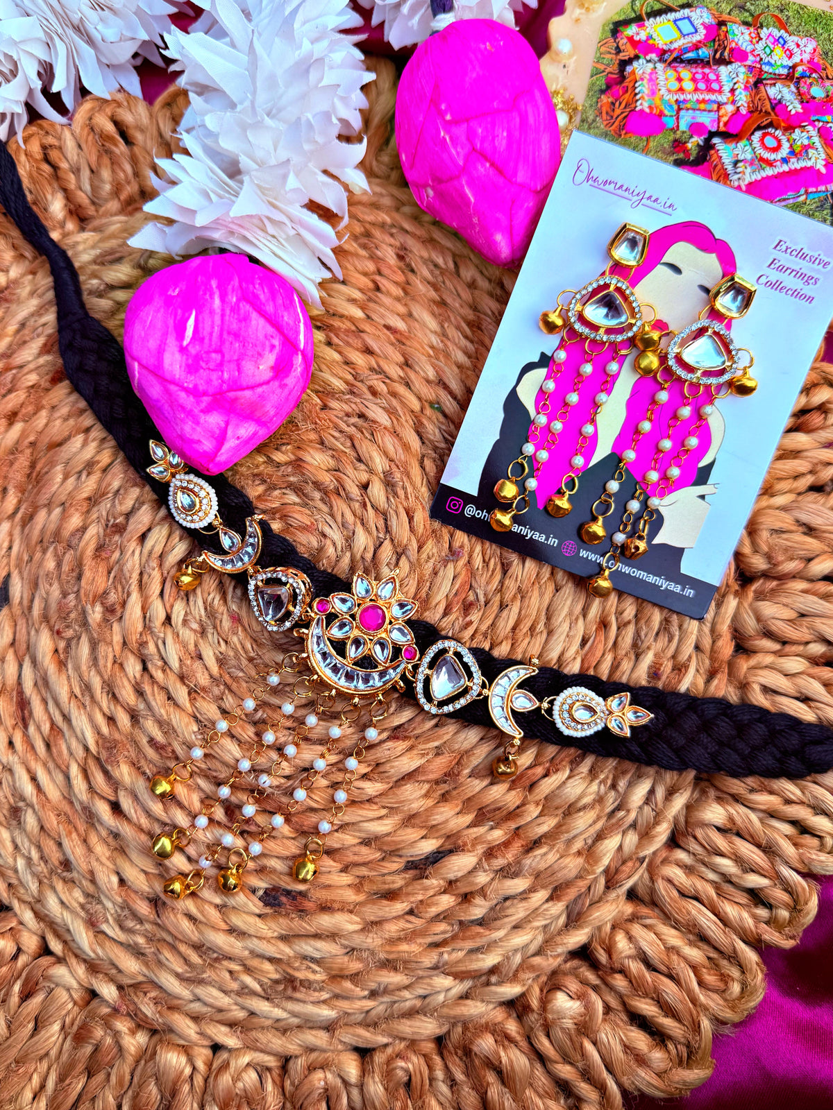 Meghavi necklace and earrings set