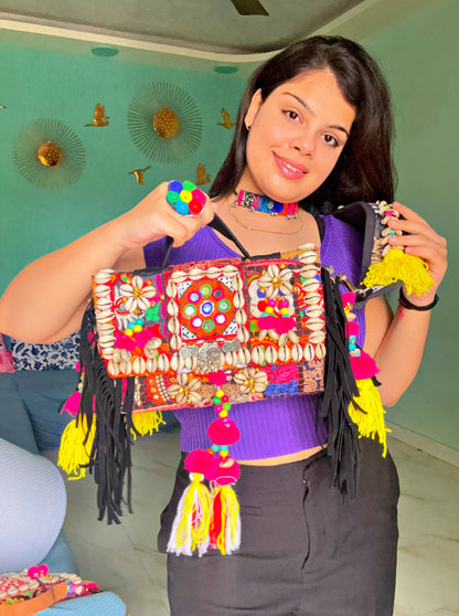 NOOR - BANJARA BAG WITH HEAVY WORK BELT ✨🌺