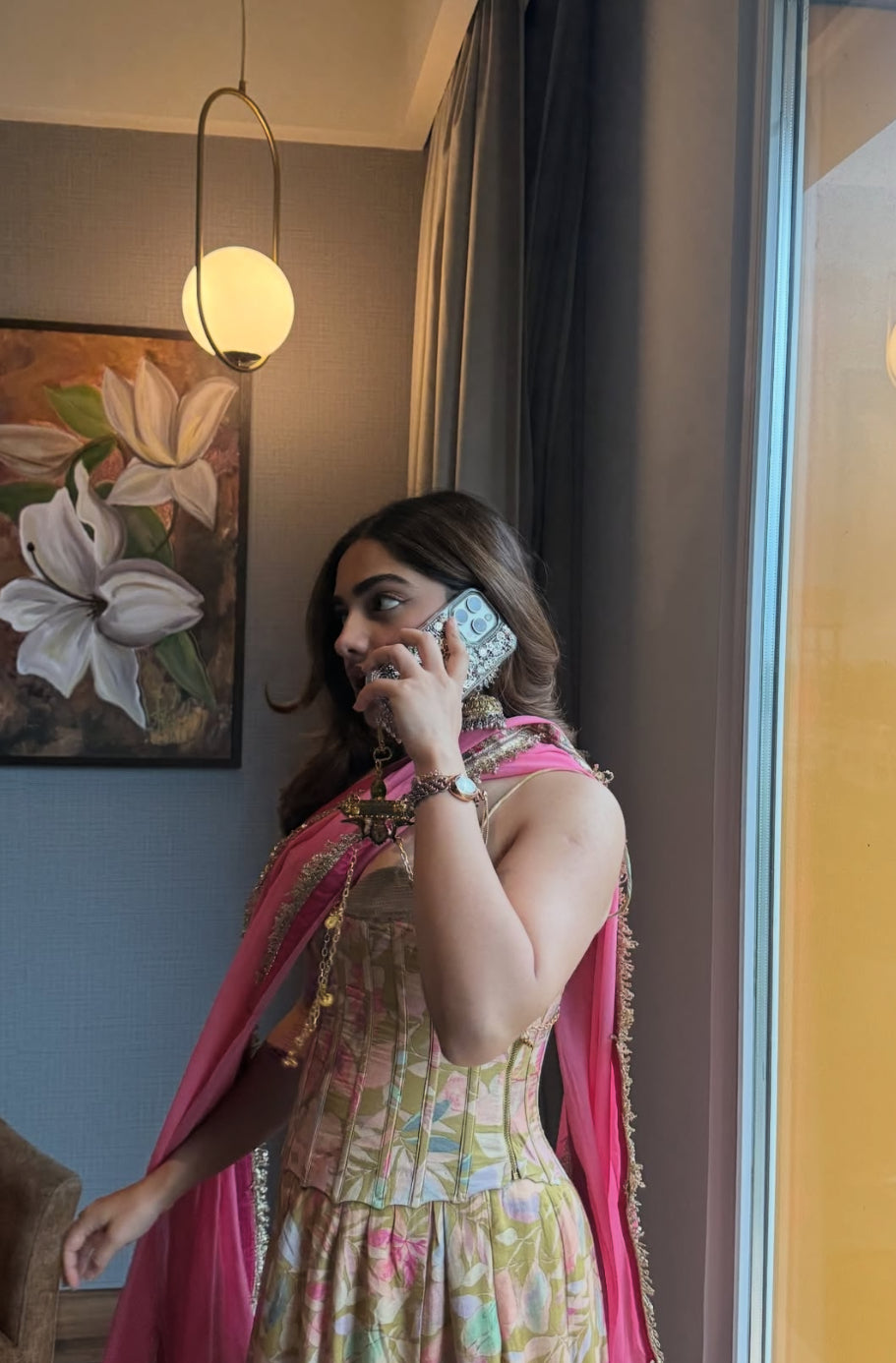 BOHO CHARM PHONE COVER WITH GOLDEN SLING - URJA’s FAVOURITE