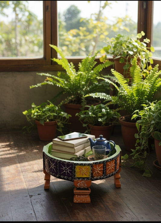 Mehfil Baithak – Handcrafted Patchwork Ottoman style Stool