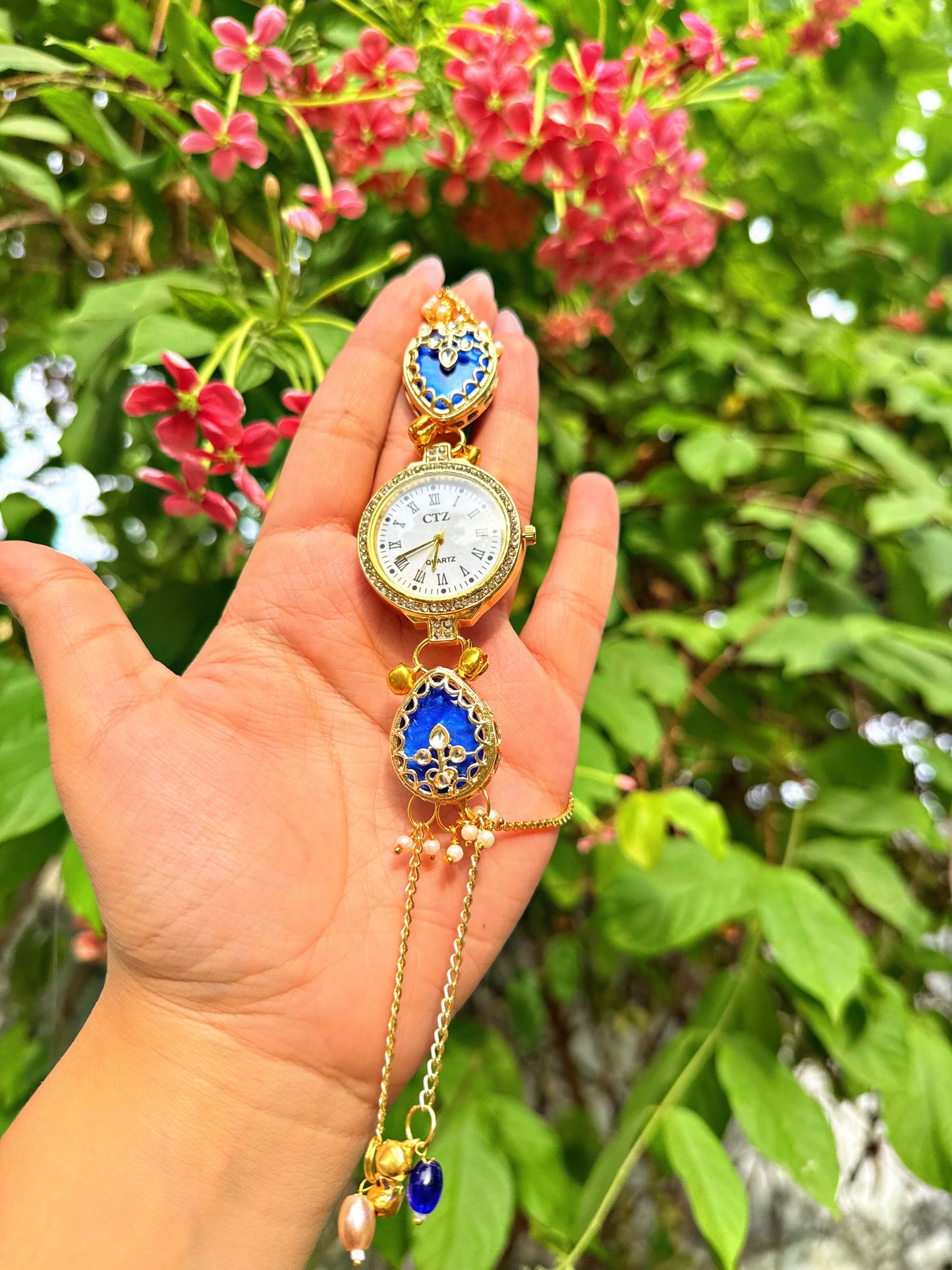 Jodha ethnic kundan watch