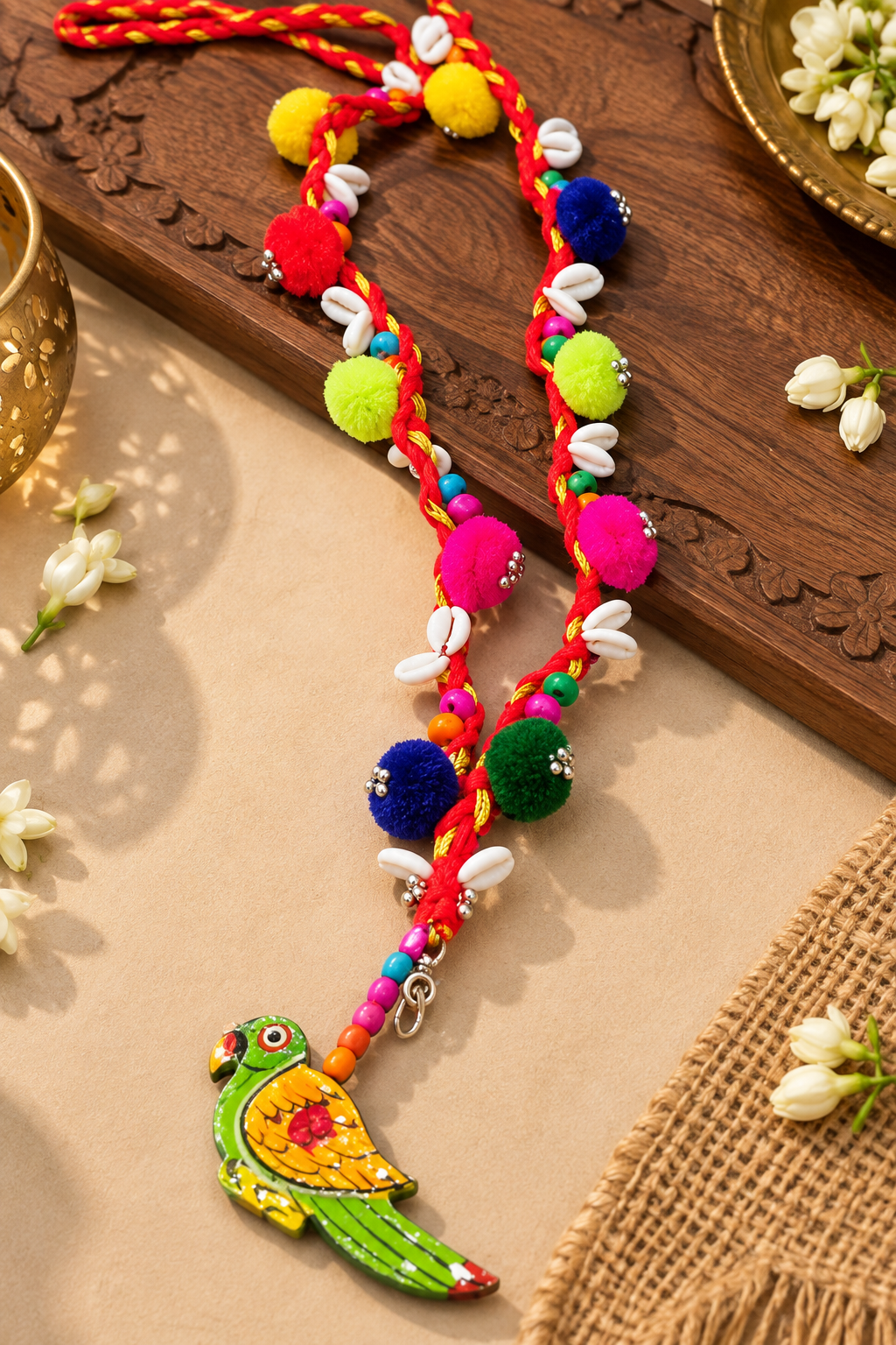 Parrot phone sling with phone charm