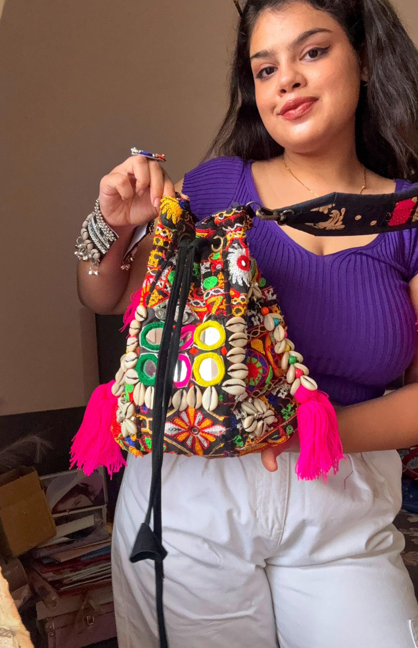 MEHREEN- Black Potli Bag 🖤