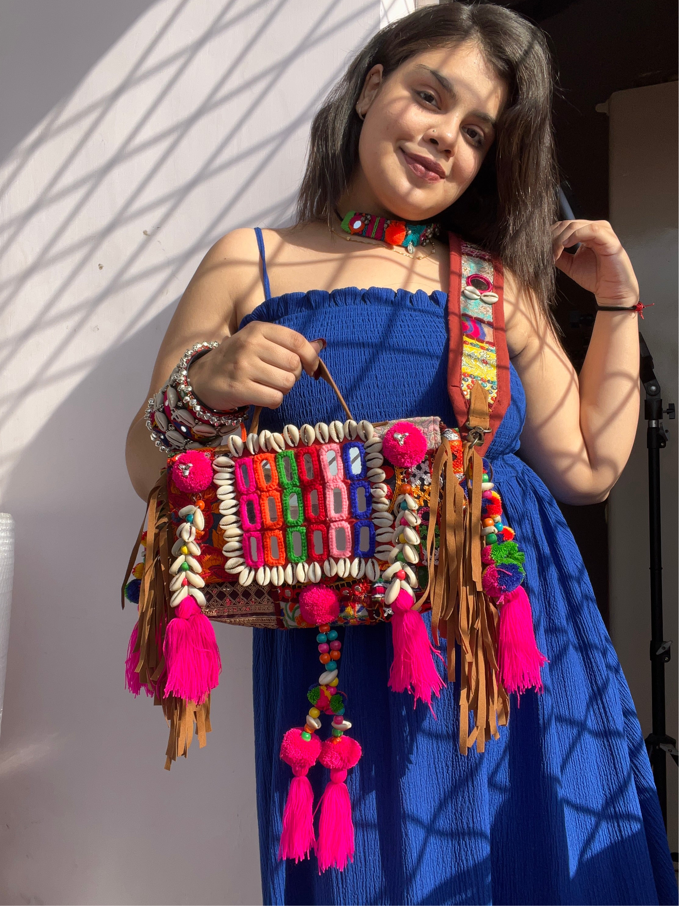 Sandhya Mirror Banjara bag with belt