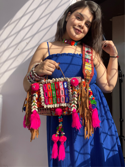 Sandhya Mirror Banjara bag with belt