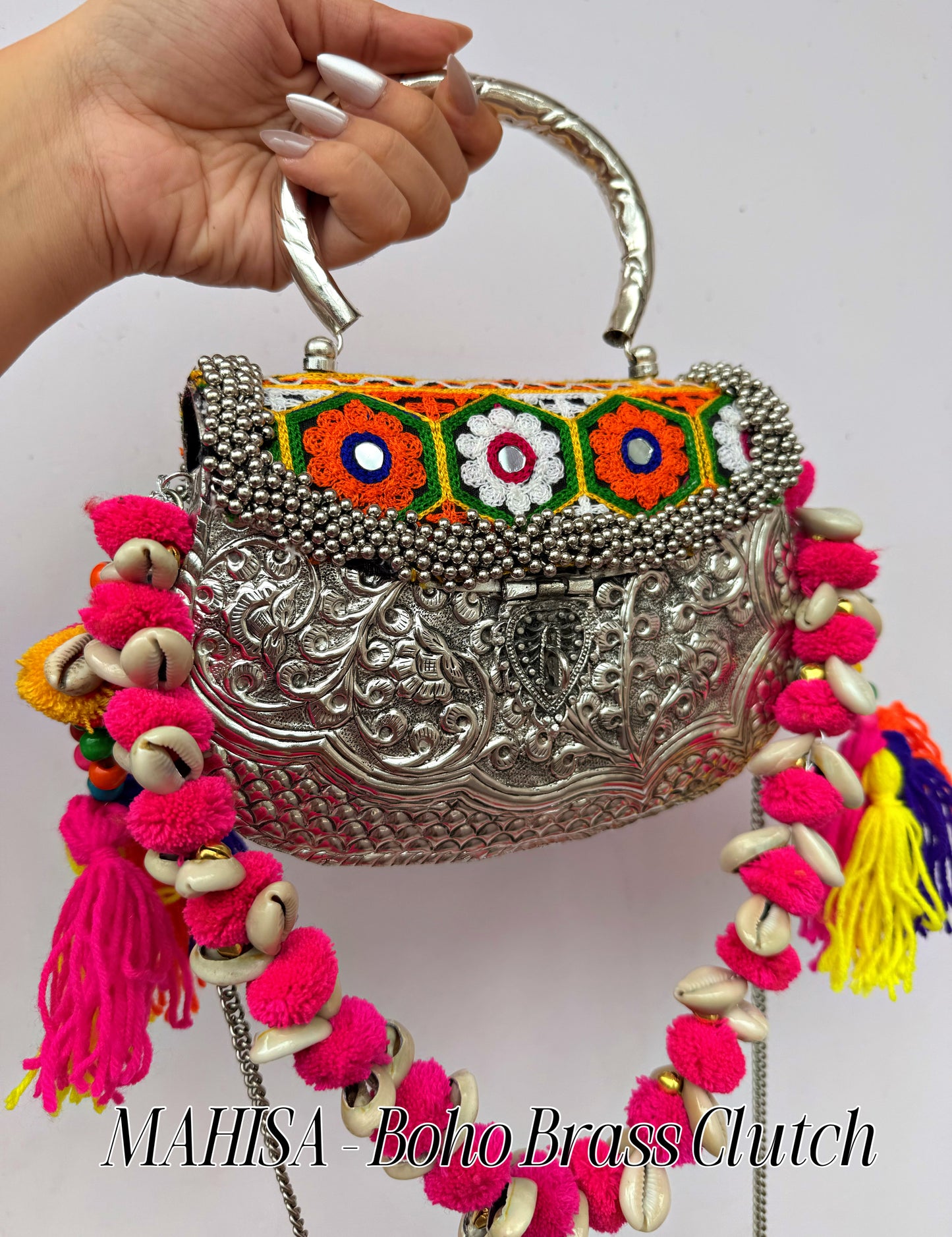 MAHISA- Boho Brass Clutch ✨