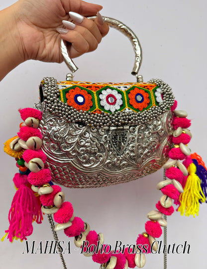 MAHISA- Boho Brass Clutch ✨