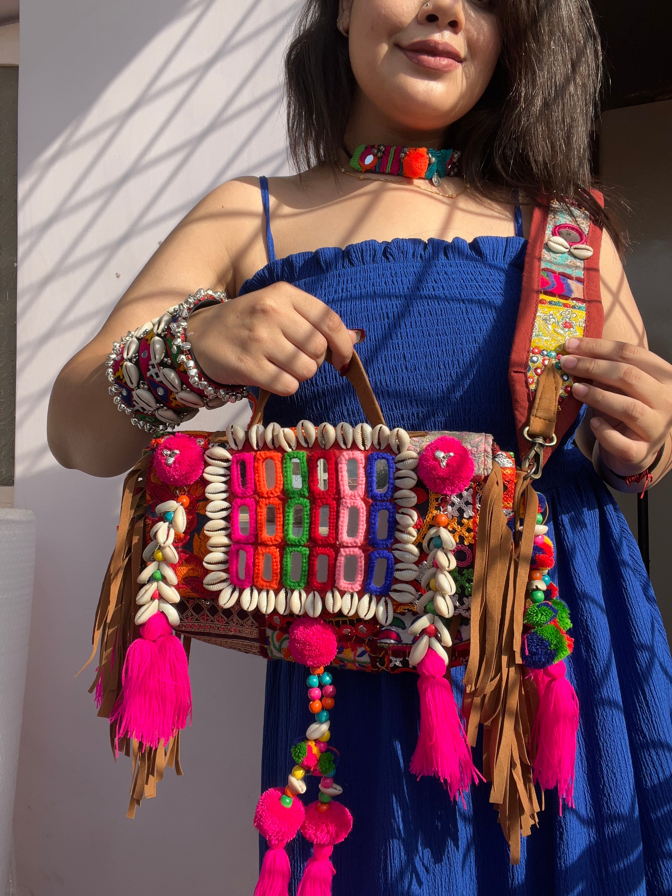 Sandhya Mirror Banjara bag with belt