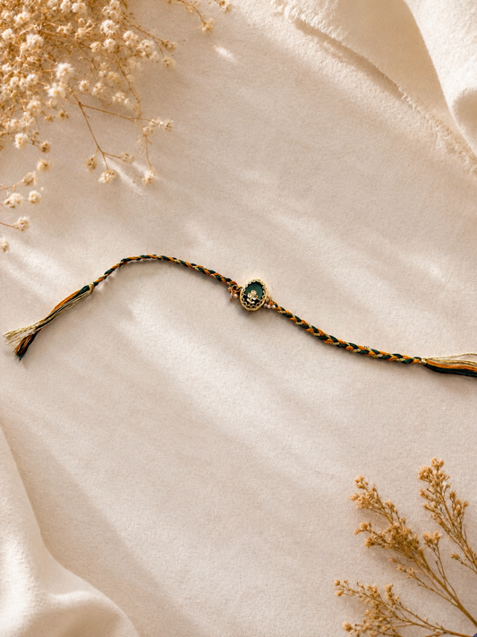 Green enamel rakhi✨
