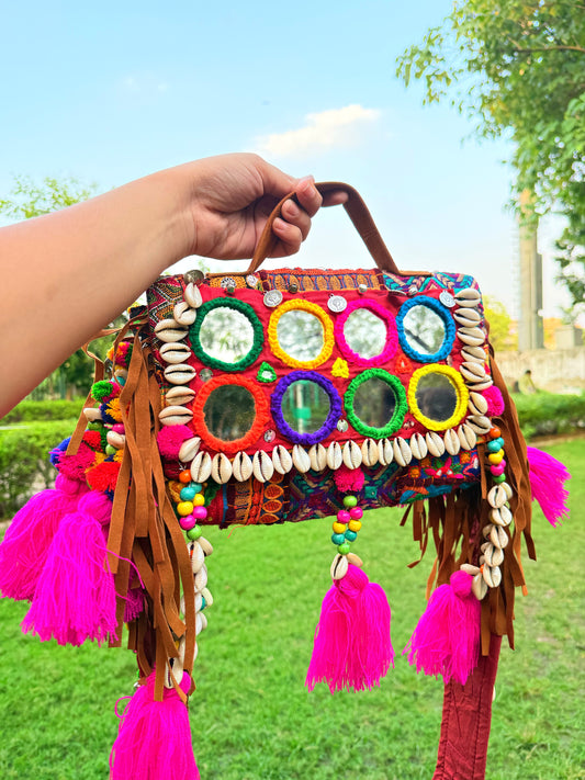 SITARA SAAZ ✨ BANJARA BOHO SLING BAG WITH BELT