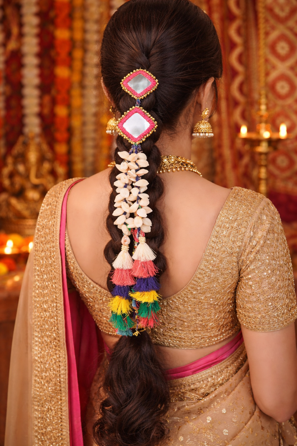 TAARINI- SHELL AND MIRROR PARANDHI ✨