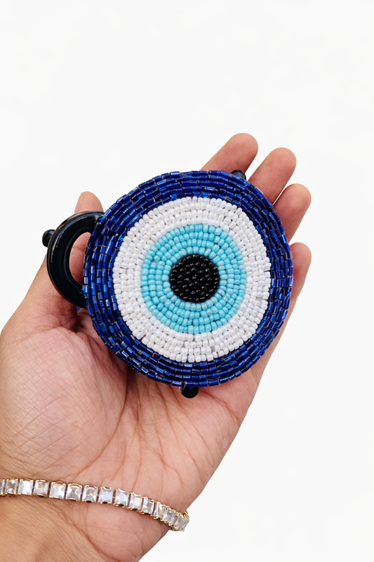 EVIL EYE BEADED CLUTCHER