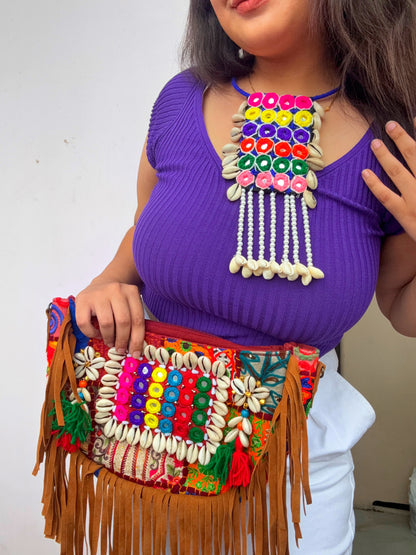 ROOHANI- Moon Bag with Belt 💜