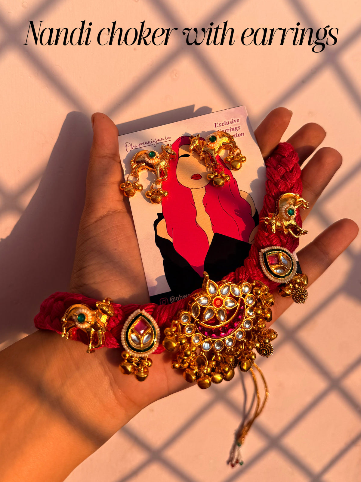 Nandi choker and earrings set