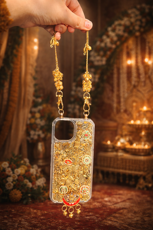 SWEENI - Golden Phone Cover with Chain handle