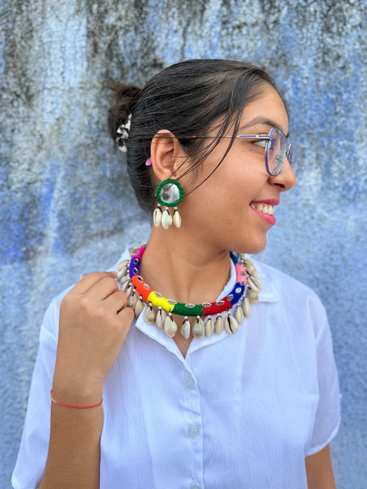 RANJHANIYU - HASLI STYLE NECKPIECE WITH EARRINGS ✨