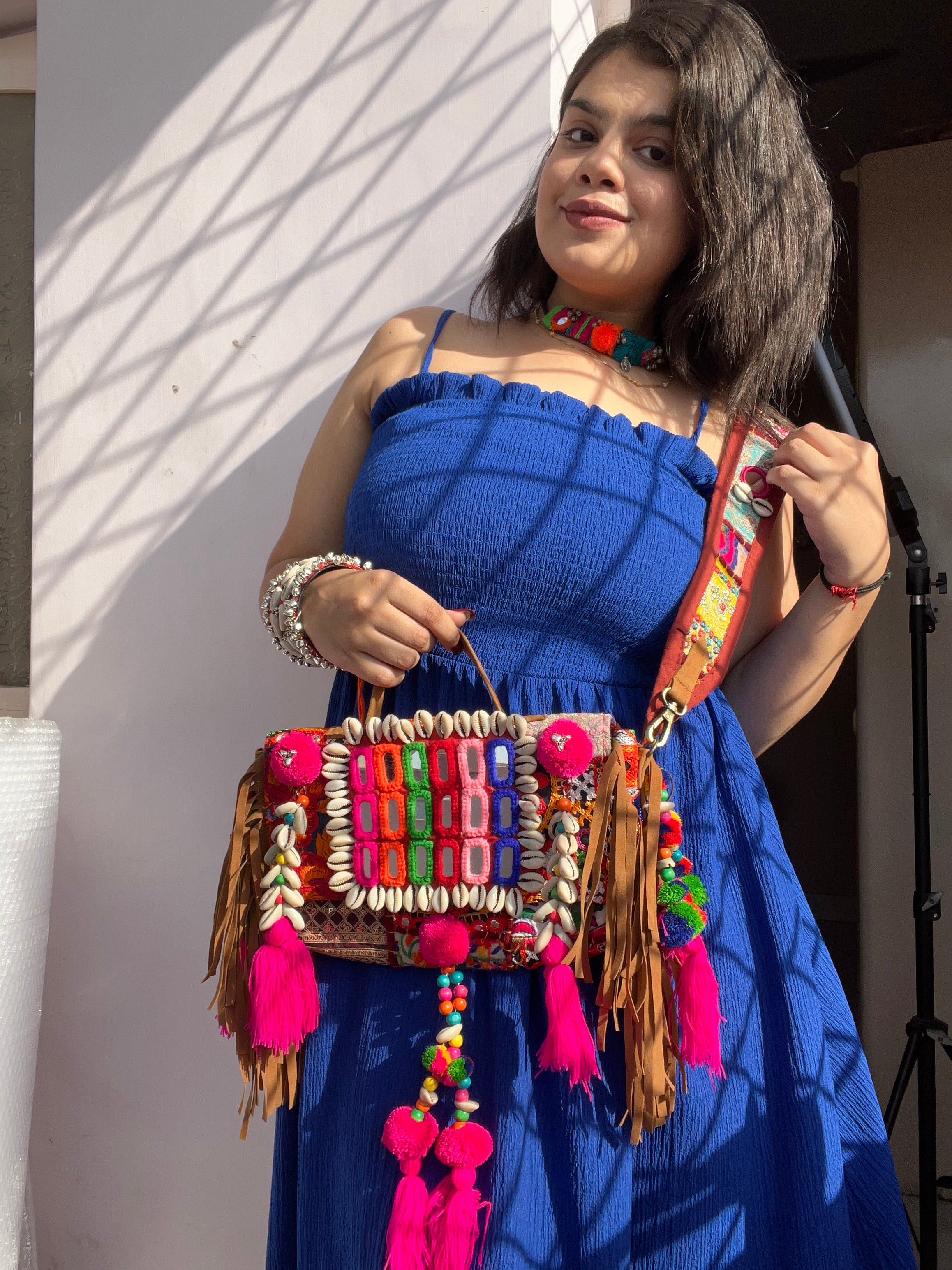 Sandhya Mirror Banjara bag with belt