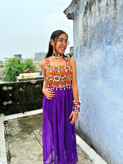 BOHO KUDDI - Strappy Criss Cross back kurti - Purple 💟✨