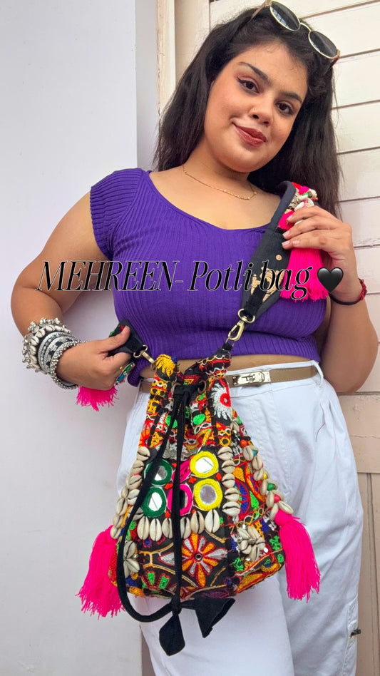 MEHREEN- Black Potli Bag 🖤
