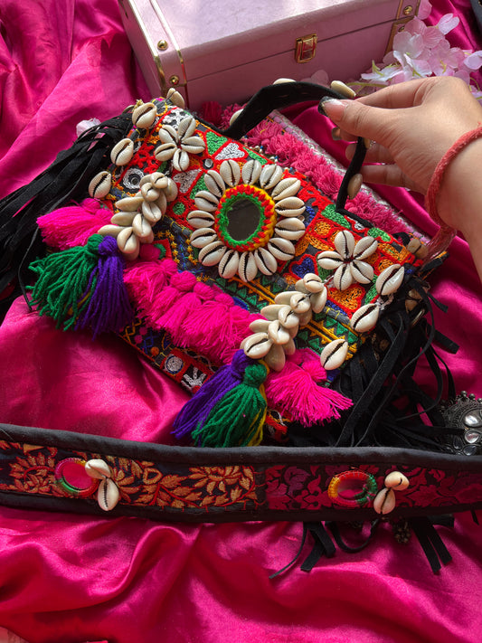 Black boho bag