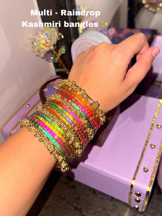 MULTI RAINDROP KASHMIRI BANGLES