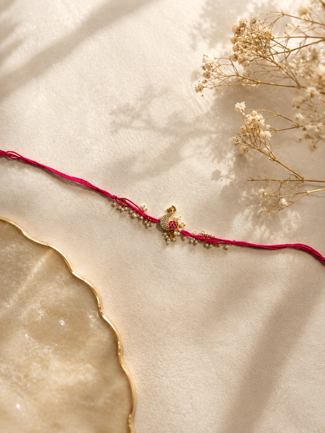 Swan bhai/ bhabhi pink rakhi
