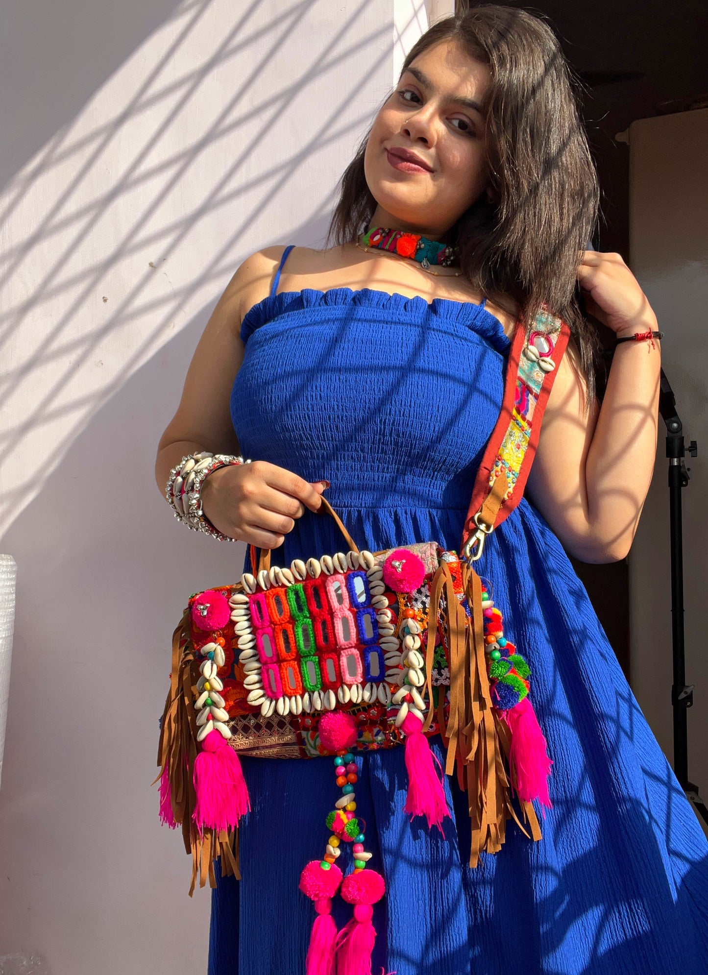 Sandhya Mirror Banjara bag with belt