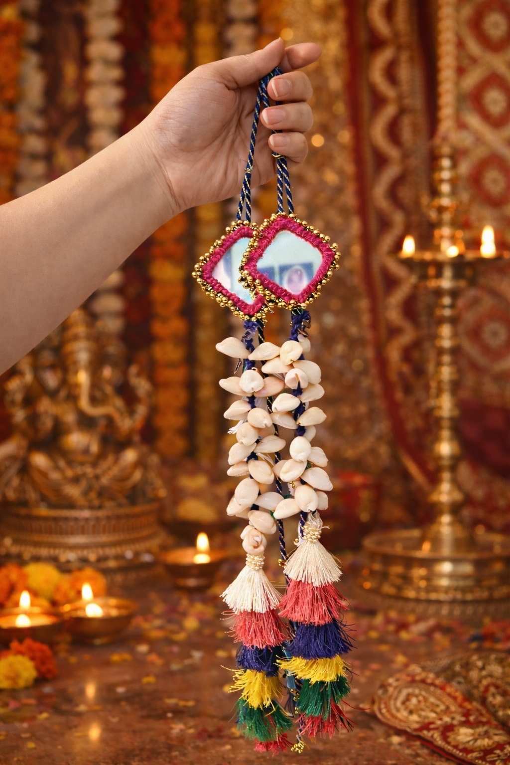 TAARINI- SHELL AND MIRROR PARANDHI ✨