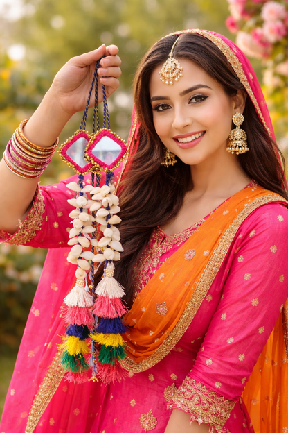 TAARINI- SHELL AND MIRROR PARANDHI ✨