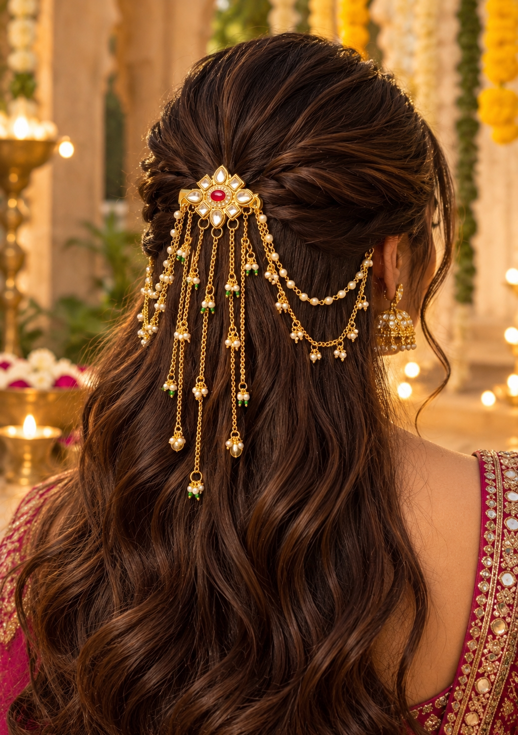 Sanjivani hair brooch